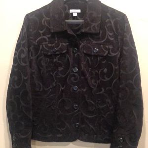 Croft & Barrow brushed corduroy brocade jacket. Size L